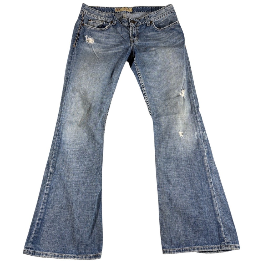 BKE Sabrina Jeans Womens 31x31.5 Blue Distressed Vintage Y2K Bootcut Lowrise